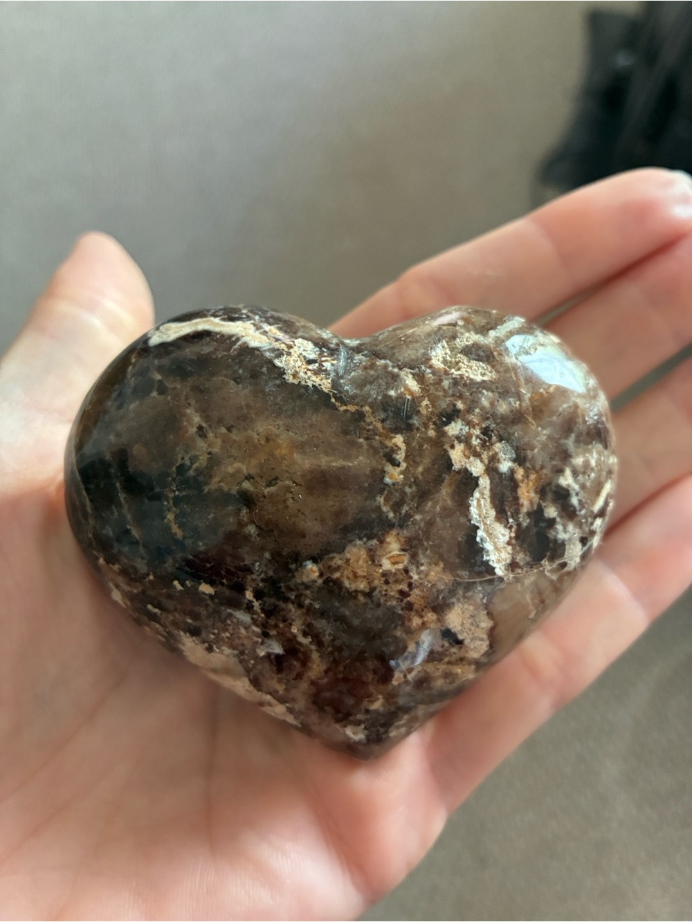 🔮 Black Opal Heart (rare) ⚡️ in “Positivity Please” Ceramic Box 🎁